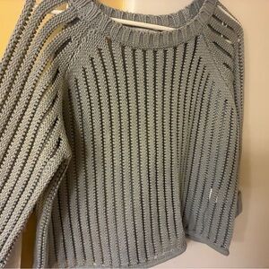 Lucy & Co. Grey Mesh Sweater